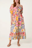 Abstract Maxi Dress