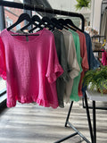 Sack Linen Frill Top