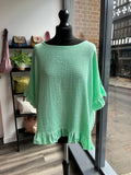 Sack Linen Frill Top