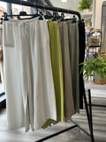 Asymmetric Sack Linen Trousers