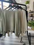 Sack Linen Cuffed Top