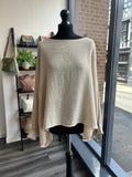 Sack Linen Cuffed Top