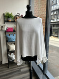 Cuffed Sleeve Sack Linen Top