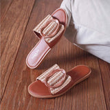 Rattan Sandals - Tan
