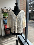 Embroidered Button Down Top