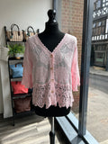Embroidered Button Down Top