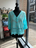 Embroidered Button Down Top