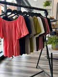 Shirred Bust Top