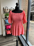 Shirred Bust Top