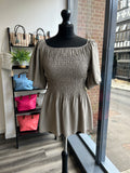 Shirred Bust Top