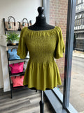 Shirred Bust Top