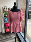 Shirred Bust Top