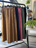 Box Pleat Wide Leg Embossed Trousers