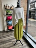 Sack Linen Balloon Leg Trousers - Lime