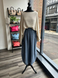 Sack Linen Balloon Leg Trousers - Denim
