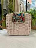 Beaded Box Crossbody Bag - Blush