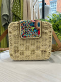 Beaded Box Crossbody Bag - Light Neutral