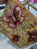 Large Basket Bag - Butterflies