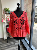 Broderie Crochet Cardigan