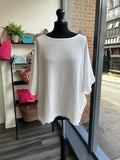 Sack Linen Frayed Edge Top