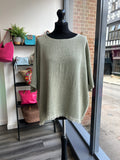 Sack Linen Frayed Edge Top