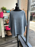 Sack Linen Frayed Edge Top
