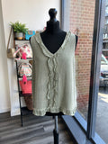 Sack Linen Frill Top