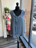 Sack Linen Frill Top