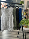 Embroidered Sleeveless Top