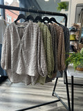 Gingham Smock Top