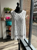 Embroidered Sleeveless Top