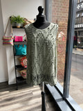 Embroidered Sleeveless Top