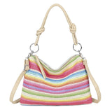 Rattan Shoulder Bag - Multi Bright
