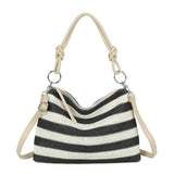 Rattan Shoulder Bag - Black