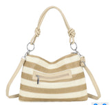 Rattan Shoulder Bag - Stone