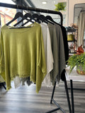 Sack Linen Frayed Edge Boxy Top