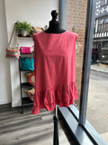 Cotton Sleeveless Frill Top