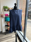 Cotton Sleeveless Frill Top