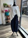 Cotton Barrel Leg Trousers