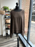 Sleeveless Dipped Side Top