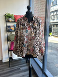 Animal Print Blouse - Chocolate