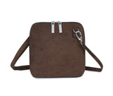 Faux Suede Crossbody Bag