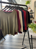 V Neck Fine Knit Top