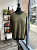 V Neck Fine Knit Top