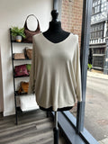 V Neck Fine Knit Top
