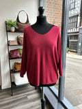 V Neck Fine Knit Top