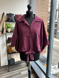 Needlecord Tie Top