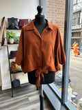 Needlecord Tie Top