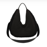 Large Corduroy Sherpa Bag - Black