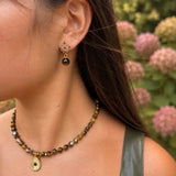 14ct Gold Plated Tiger's Eye Drop Earrings
